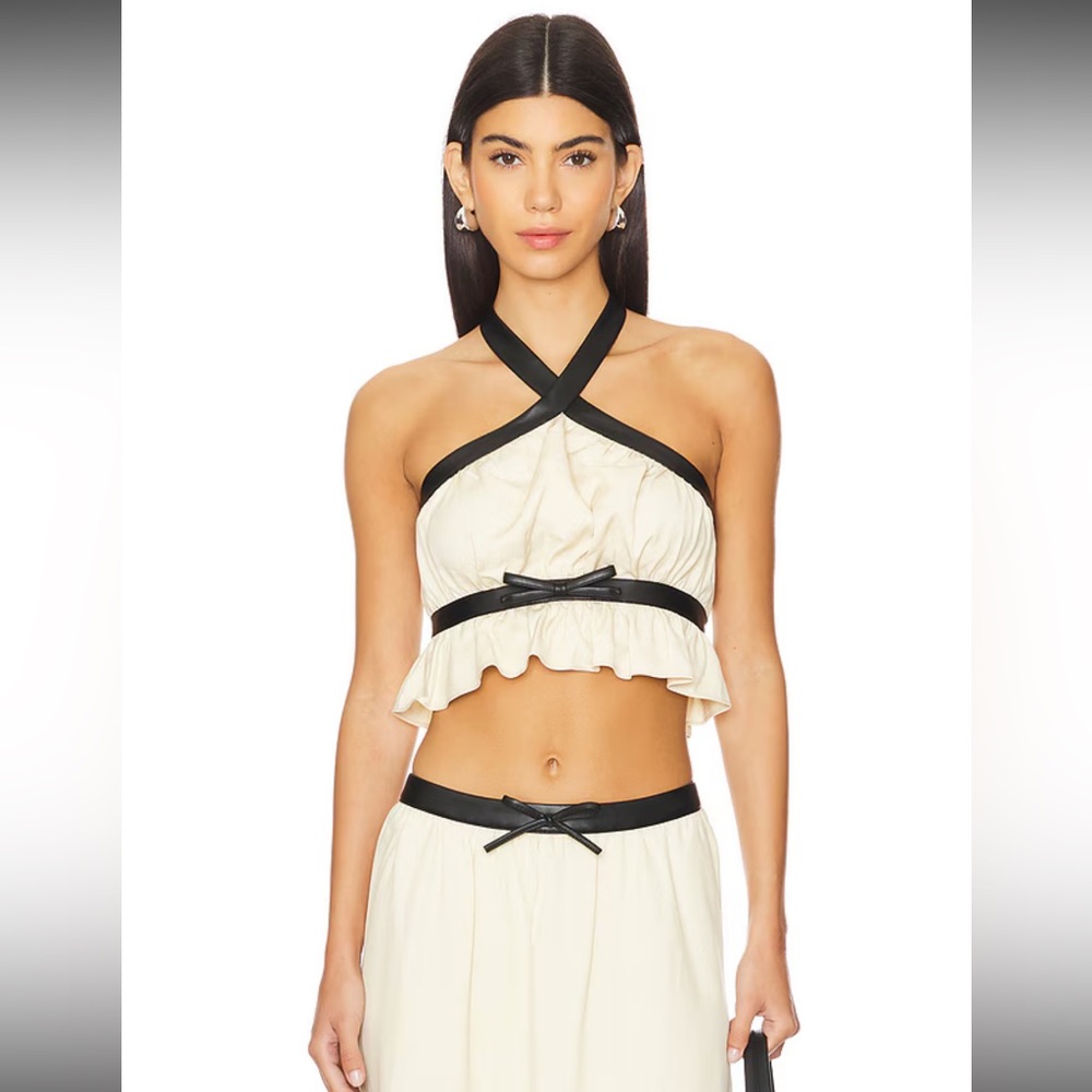 Weworewhat criss cross halter top